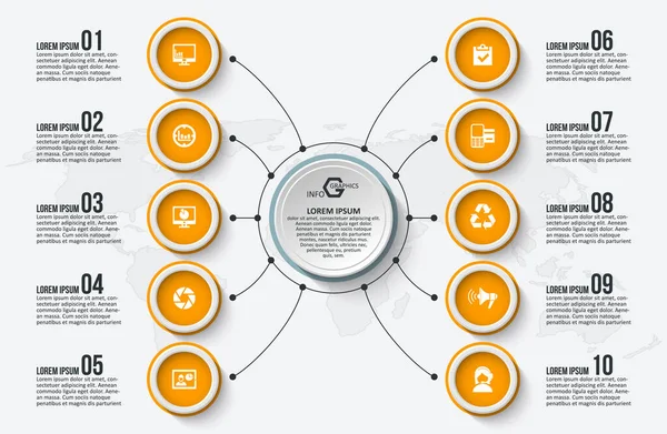 추상적 Infographic Elements Business Infographics — 스톡 벡터