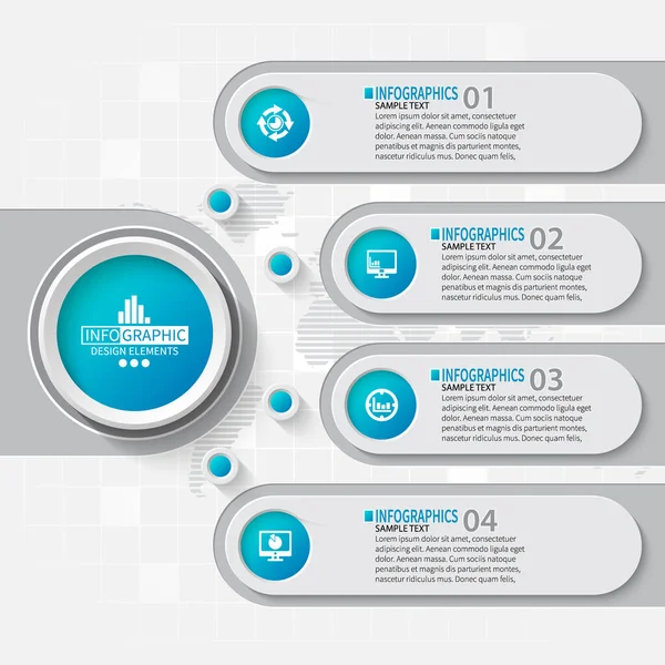 Vector Abstract Papier Infographic Elements Business Infographics — Stockvector