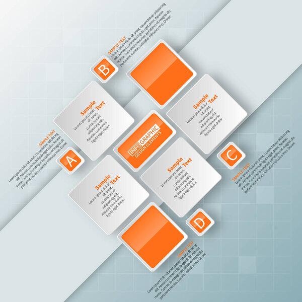 vector abstract 3d paper infographic elements.Business infographics