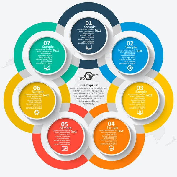 Vektor Absztrakt Papír Infografikai Elemek Üzleti Infografika — Stock Vector