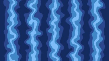 Soyut çizgili döngülü animasyon, dalgalı çizgileri olan mavi yeşil arkaplan, sıvı çizgiler, hareket tasarımı, 4k dikişsiz video