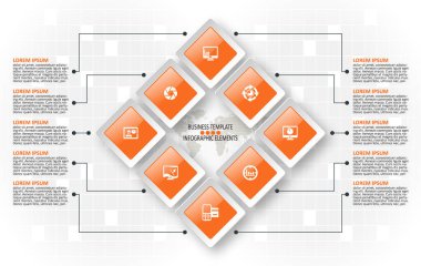 vektör soyut 3d kağıt bilgi elemanları. İş bilgileri