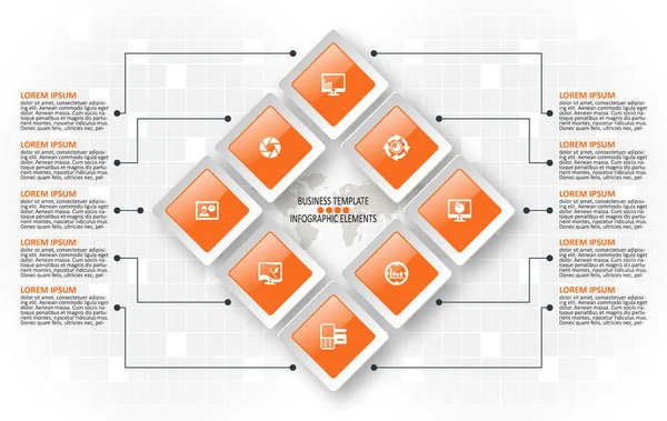 vektör soyut 3d kağıt bilgi elemanları. İş bilgileri