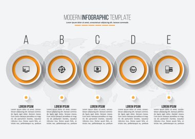 vektör soyut 3d kağıt bilgi elemanları. İş bilgileri