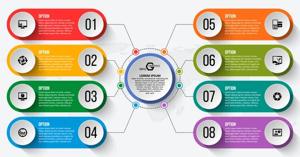 Vektor Abstrakte Papier Infografik Elemente — Stockvektor