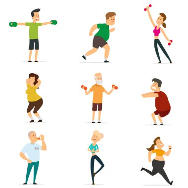 Spor insanlar düz tarzı.