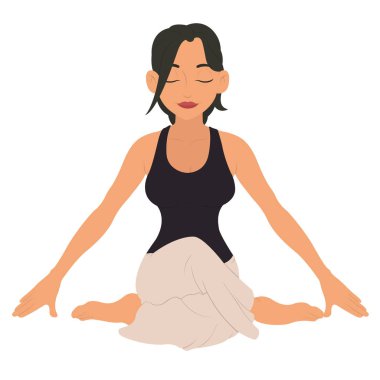 Yoga yapan genç kadın..
