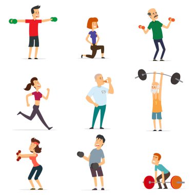 Spor insanlar düz tarzı.
