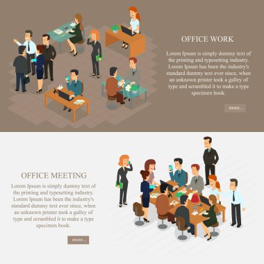 İki yatay çalışma alanı afiş ayarla