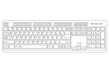 PC için minimalist keryboard tasarımı