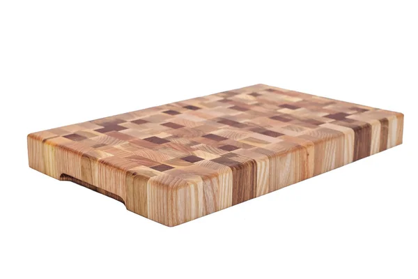 Wooden cutting board isolated on white background. Brown — Stock Photo, Image