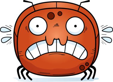 Bir karınca korkmuş seyir çizgi film gösterimi.