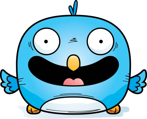 Cartoon Illustration Bluebird Smiling — Stock Vector
