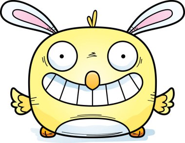 Mutlu görünüyordu bir Paskalya bunny kız çizgi film gösterimi.