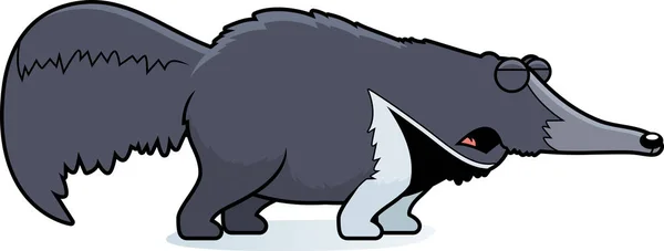 食蚁兽嚎叫的卡通插图 — 图库矢量图片