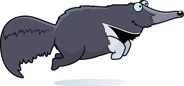 Een Illustratie Van Cartoon Van Een Anteater Springen — Stockvector