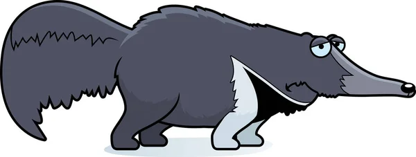 Een Illustratie Van Cartoon Van Een Anteater Zoek Triest — Stockvector