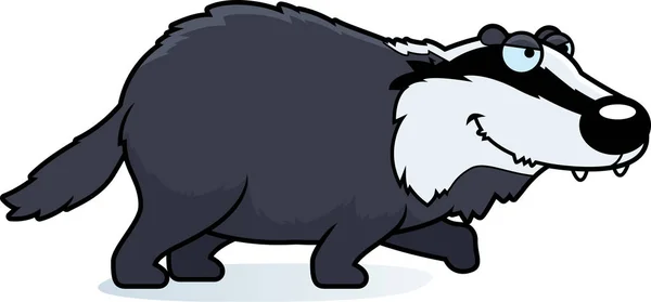 一个关于獾跟踪的卡通插图 — 图库矢量图片