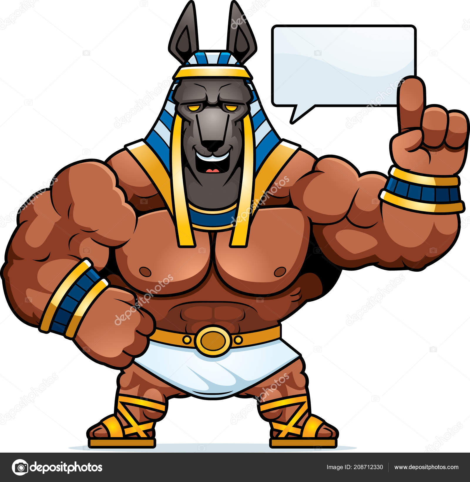 Una Ilustración Dibujos Animados Anubis Hablando vector, gráfico vectorial  © cthoman imagen #208712330