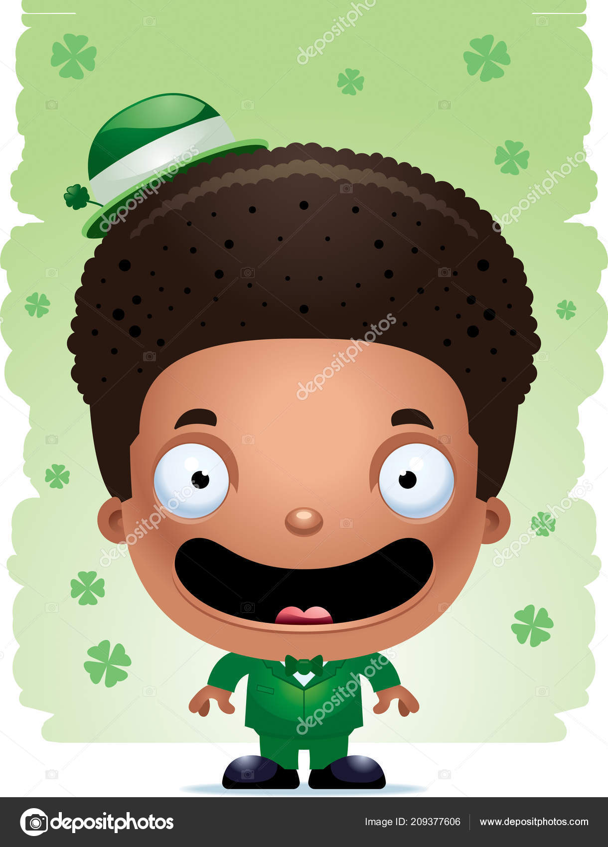 Happy Cartoon Boy Leprechaun Costume Stock Vector Image by ©cthoman