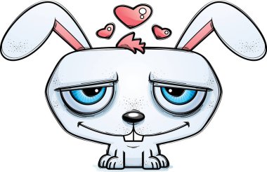 Aşık bir tavşan çizgi film gösterimi.