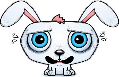 Çok korkmuş seyir tavşan çizgi film gösterimi.