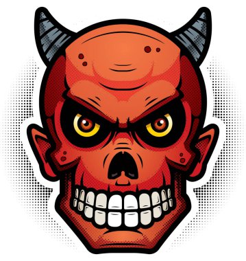 Kötü görünümlü bir şeytan bir çizimi.