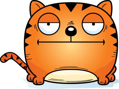 Bir kedi sakin seyir çizgi film gösterimi.