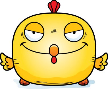 Tavuk arıyorum bir kötü bir karikatür çizimi.