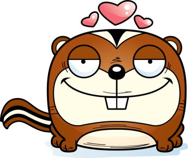 Bir sincap bir sevgi ile bir çizgi film örnek ifade.