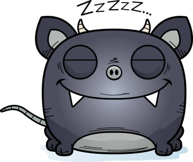 Küçük bir chupacabra kestiriyor çizgi film gösterimi.