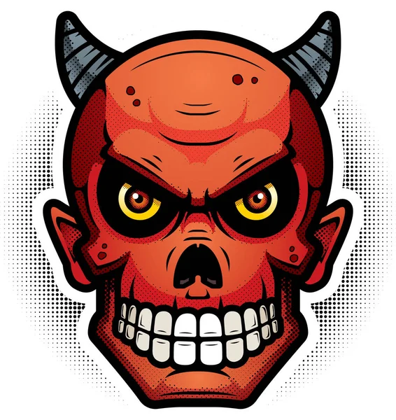 Illustrazione Diavolo Dall Aspetto Malvagio — Vettoriale Stock
