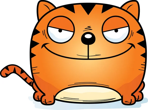 Una Ilustración Dibujos Animados Gato Aspecto Siniestro — Archivo Imágenes Vectoriales