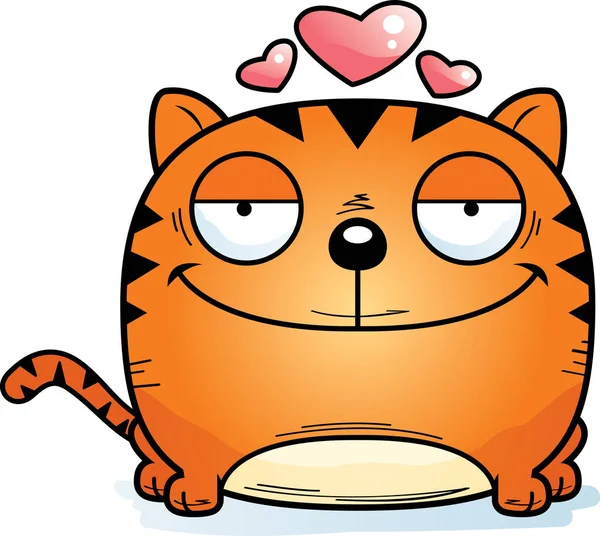 Una Ilustración Dibujos Animados Gato Enamorado — Archivo Imágenes Vectoriales