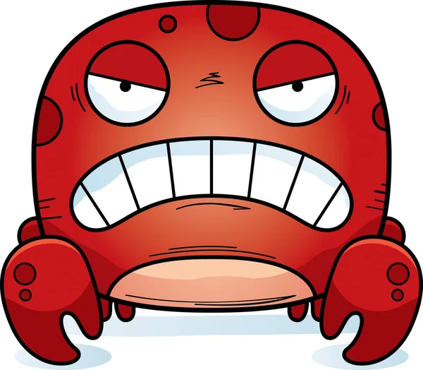 Zeichentrickdarstellung Einer Krabbe Die Wütend Aussieht — Stockvektor