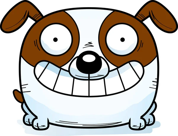 Мультяшна Ілюстрація Собаки Яка Виглядає Щасливою — стоковий вектор