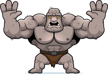 Korkmuş seyir dev bir karikatür çizimi.