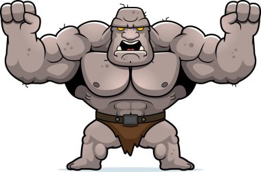 Öfkeli seyir dev bir karikatür çizimi.