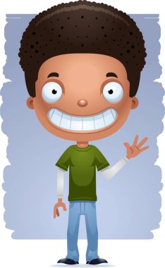 Sallayarak bir genç çocuk çizgi film gösterimi.