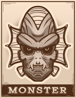 Bir örnek bir balık yaratığın poster.