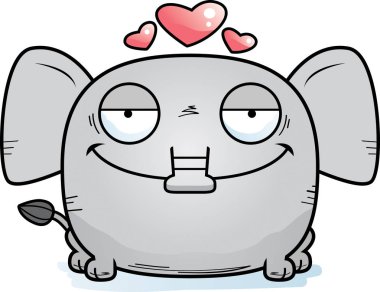 Aşık bir fil çizgi film gösterimi.