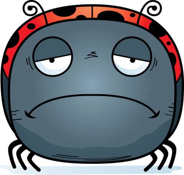 Üzülmüş bir uğur böceği çizgi film gösterimi.