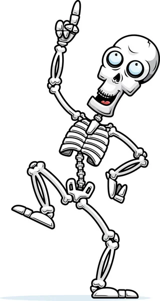 骨格の周りに踊りの漫画イラスト — ストックベクタ