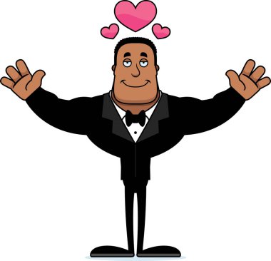 Sarıl bana hazır bir karikatür damat.