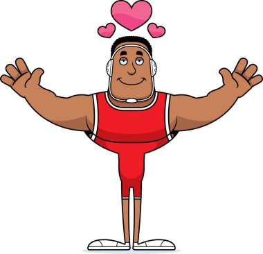 Sarıl bana hazır bir karikatür güreşçi.