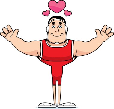 Sarıl bana hazır bir karikatür güreşçi.