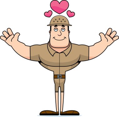 Bir karikatür hayvan bekçisi sarıl bana hazır.