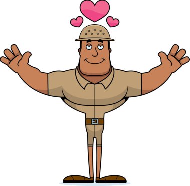 Bir karikatür hayvan bekçisi sarıl bana hazır.