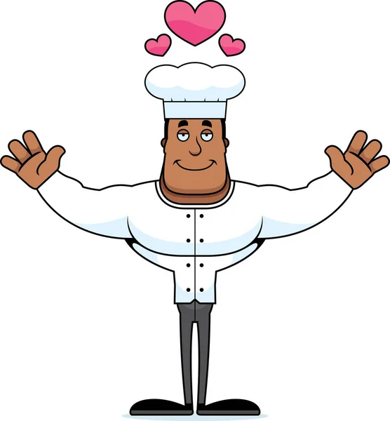 Cartoon Chef Ready Give Hug — Stock Vector