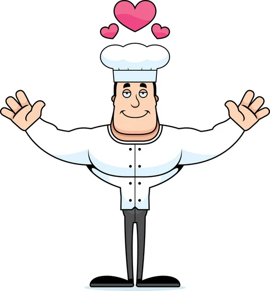 Cartoon Chef Ready Give Hug — Stock Vector